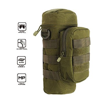 T-wilker Military Molle Water Bottle Pouch Holder Travel Kettle Gear Waist Pack for Outdoor Sports Carry Bag