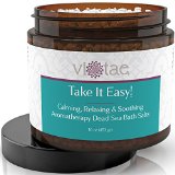 Stress Reduction Relaxation and Soothing Aromatherapy Dead Sea Bath Salts - Take It Easy 16oz