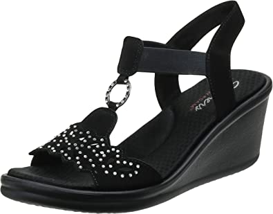 Skechers Women's Rumblers-Queen B Wedge Sandal