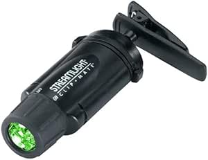 Streamlight 61102 ClipMate Flashlight with Three Green LEDs, Black - 27 Lumens