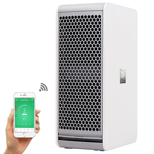 Nectar WIFI Air Purifier Washable Electrostatic Filter - Kills Airborne Bacteria and Pet Allergens, Large Room