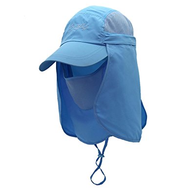 Surblue Quick-Drying Outdoor Cap UV Protection Sun Hats Fishing Hat Neck Face Flap Hat UPF50