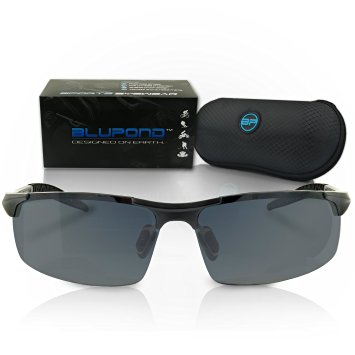 BLUPOND TITAN Polarized Metal Frame Sports Sunglasses for Driving, Fishing, Golf & Shooting