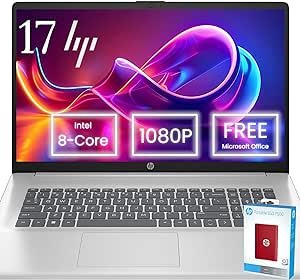 Hp Everyday Essential 17 FHD Laptop • Free Microsoft Office Suite Included • 32GB RAM • 1.5TB SSD(1TB PCIe & P500 500GB External) • Intel 8-core i3 Processor • HDMI • Long Battery Life • Windows 11