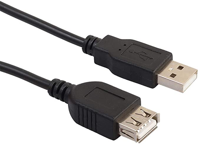 ANRANK UC2060AK Black USB 2.0 A Male to Female Extension Cable 6FT