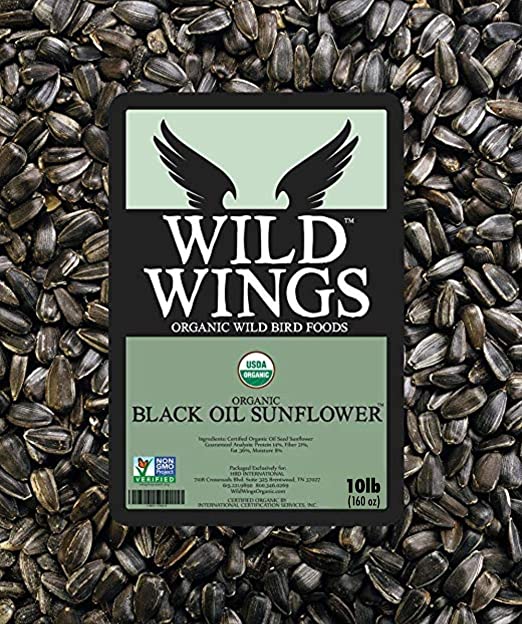 Wild Wings Organic Black Oil Sunflower Seeds 10lb