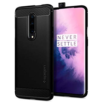 Spigen Rugged Armor Works with OnePlus 7 Pro Case (2019) - Matte Black