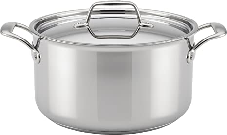 Breville Thermal Pro Stainless Steel Stock Pot/Stockpot with Lid, 8 Quart, Silver