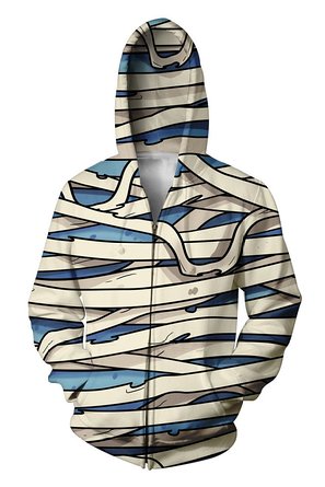 R-deer Unisex 3d Printed Long Sleeve Zip Up Sweatshirt Hoodies Jacket