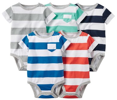 Carter's Baby Boys' 5 Pack Bodysuits (Baby)