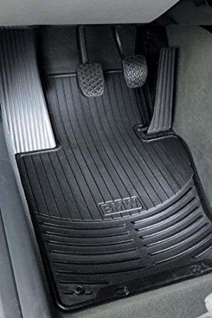 BMW E39 5 Series Genuine Factory OEM 82550151196 All Season Black Front Floor Mats 525i 528i 530i 540i 1997 - 2003 (set of 2 front mats)