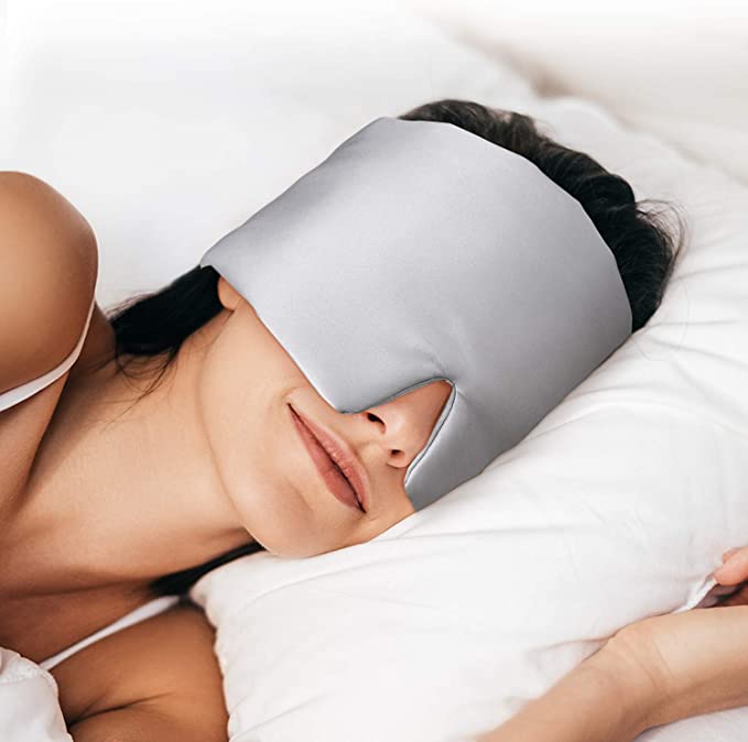 Mulberry Silk Sleep Masks, Unimi 2021 New Design Silk Eye Mask for Men and Women, Ultra Smooth & Soft 100% Blackout Sleep Eye Mask with Adjustable Headband for All Night Sleep, Travel & Nap
