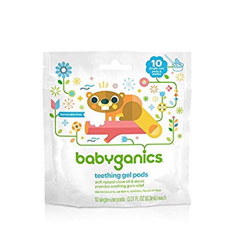 Babyganics Single-Use Teething Gel Pods - 10 CT