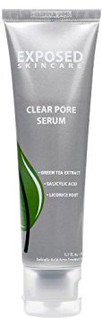 Acne Treatment Clear Pore Serum by Exposed Skin Care, Salicylic Acid 1%, 1.7 ounces