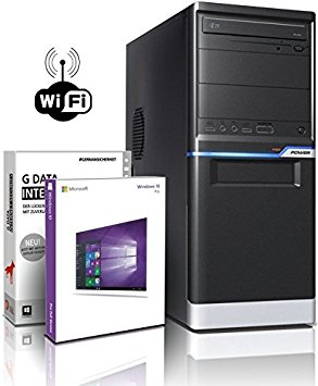 Shinobee Gaming PC Computer Tower Quad Core Windows 10 Pro / AMD A10-7850K 4x 4.0 GHz / 16GB DDR3 / 1TB HDD / 4 GB Radeon R7000 / WiFi / DVD±RW Burner / Free Office Suite #5375