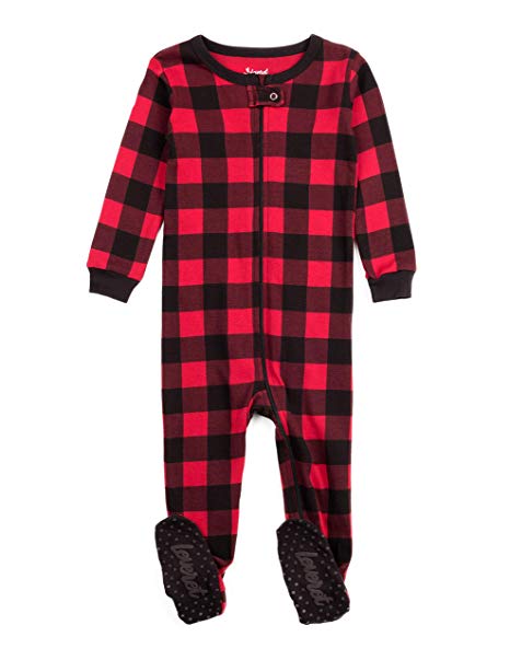 Leveret Baby Boys Girls Christmas Footed Pajamas Sleeper 100% Cotton Kids & Toddler Pjs (6 Months-5 Toddler)