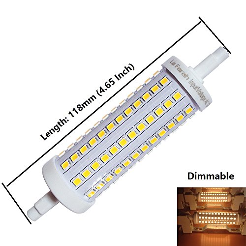 La Farah8482r7s LED 118mm 120v Dimmable Warm White 10w ---Double Ended Halogen J Type Bulb Replacement