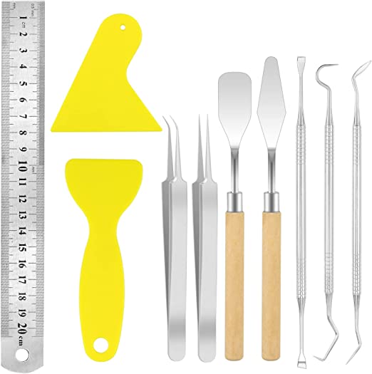 24pcs Vinyl Weeding Tools, Stainless Steel Plotter Accessories, DIY Craft Weeding Tools Set, Model Making Tool Kit, Wax Carving Tools for Cricut/Silhouette/Siser/Oracal