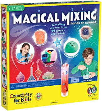 Creativity for Kids Magical Mixing DIY Sensory Science Kit – 11 Science Experiments for Kids 6-8, 8-12