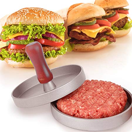 ACLUXS Hamburger Press Aluminum Burger Press, Heavy Duty Non-Stick Hamburger Patty Maker, Perfect Hamburger Mold Ideal for BBQ,Essential Kitchen & Grilling Accessories