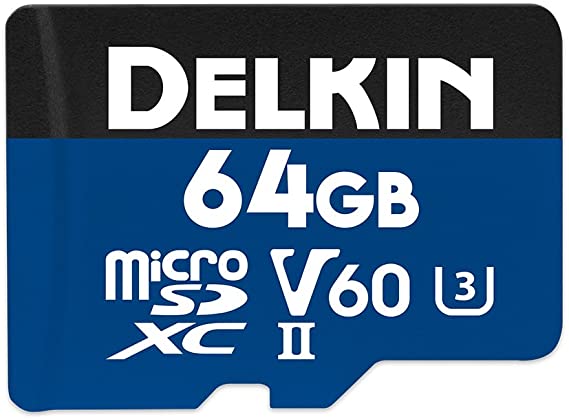 Delkin Devices 64GB Prime microSDXC UHS-II (V60) Memory Card (DDMSDB190064)