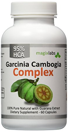 95% HCA Garcinia Cambogia Complex – Highest HCA Potency ANYWHERE. Certified. Pure. Natural. Fast Action Diet Pills: Fat Burner, Carb Blocker and Appetite Suppressant for Weight Loss by MagixLabs