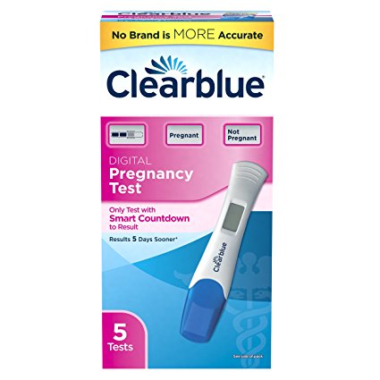 Clearblue Digital Pregnancy Test with Smart Countdown, 5 Pregnancy Tests