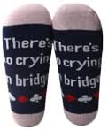 AKTAP Bridge Player Gift For Men Socks Bridge Card Game Socks There’s No crying In Bridge Lover Gift (Bridge Socks)