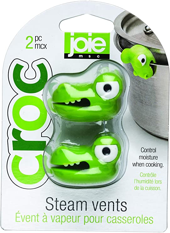 Joie MSC International Croc Steam Vents, Heat-Safe Silicone, Set of 2, Green