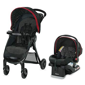 Graco FastAction SE Travel System | Includes FastAction SE Stroller and SnugRide 30 LX Infant Car Seat, Hilt