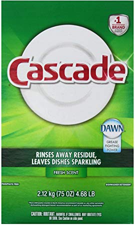 Cascade Powder Dishwasher Detergent, Fresh Scent 75 Oz