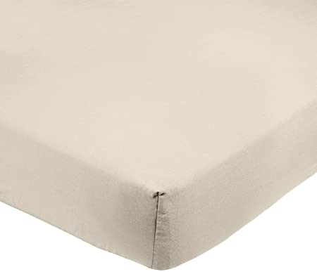 AmazonBasics Microfibre Fitted Sheet, King, Beige