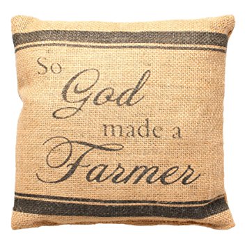 Small Burlap Farmer Pillow (8x8")