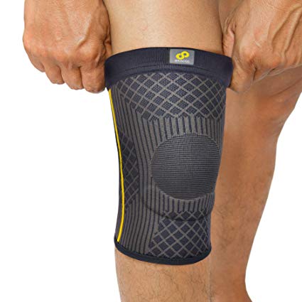 Bracoo Knee Sleeves with EVA pad and Stabilizers - Compression Patella Support for Arthritis, Tendinitis Pain Relief & Athletic Injury Recovery, Super Guardian KS90, Medium