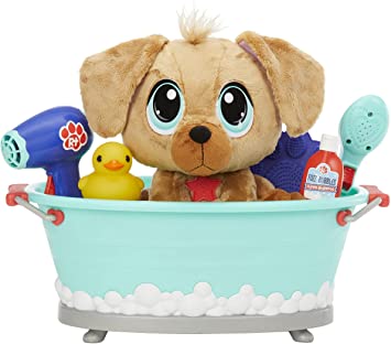 Little Tikes Rescue Tales Scrub 'n Groom Bathtub Playset w/ Golden Retriever Plush Pet Toy