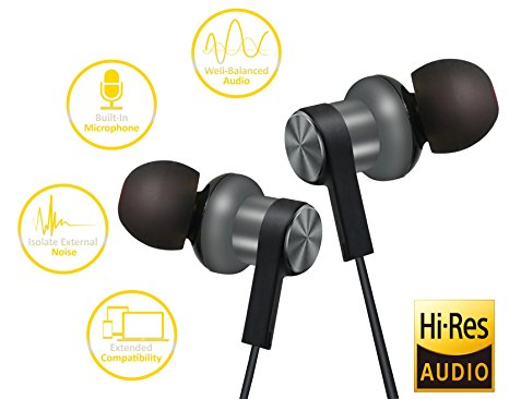 Kworld In-Ear Headphones, Earbuds with Microphone & Volume Control, Noise Isolating earphone