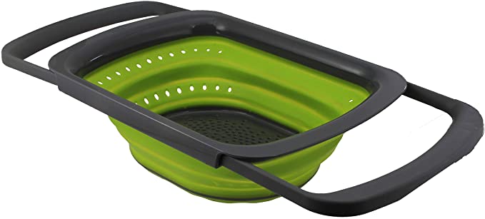 Squish Over the Sink Expanding Colander- 6 Quart Green