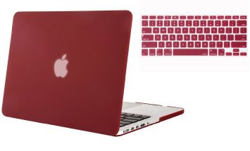 Mosiso MacBook 12" with Retina Display 2 in 1 Soft-Touch Plastic Hard Case and Keyboard Cover for MacBook 12 Inch with Retina Display A1534 (2016/2015 NEWEST VERSION)(Wine Red)with One Year Warranty