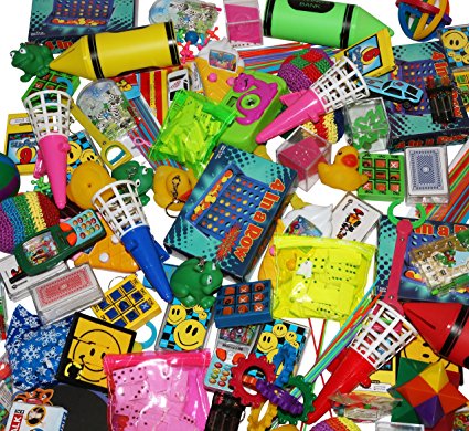 Jumbo Party Favors Pack of Exciting Toys, Prizes and small games beloved by Kids. Great for Party Giveaways, School Classroom Rewards and Carnival Events (Made and EXCLUSIVELY sold by SMART NOVELTY)