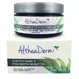 Stretch Mark Butter and Itch Soothing Butter - Lg 6 Oz - 35 Natural and Organic Ingredients - Treatment for Stretch Marks and Scars - Itch Relief - Hydrating Stretch Mark Cream - Pregnancy Oil and Cream in 1