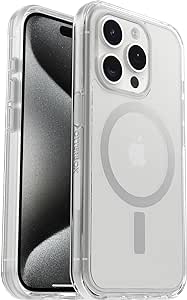 OtterBox iPhone 15 Pro Max (ONLY) Symmetry Series  Case - Clear, Snaps to MagSafe, Ultra-Sleek, Raised Edges Protect Camera & Screen - Non-Retail Packaging