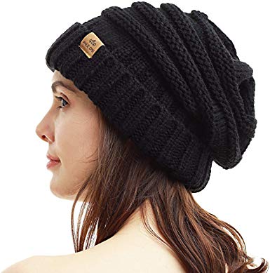 PAGE ONE Womens Winter Beanie Warm Cable Knit Hat Style Stretch Trendy Ribbed Chunky Cap