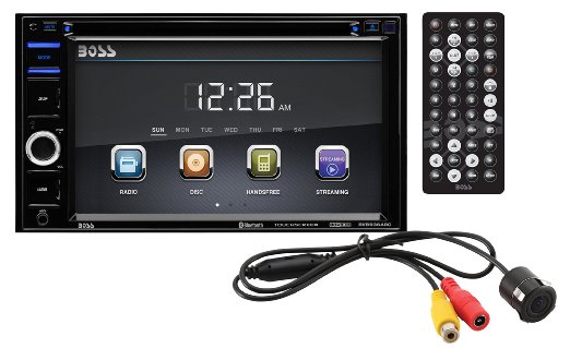 BOSS AUDIO BVB9364RC Double-DIN 6.2 inch Touchscreen DVD Player Receiver, Bluetooth, Wireless Remote and Rear camera included