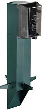 GPD19G-1 Gard-N-Post Low-Profile Outdoor Landscape Lighting Post Enclosure with Outlet Cover, 19.5-Inch, Green, 1-Pack