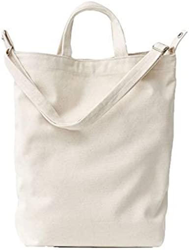 BAGGU Duck Bag Canvas Tote, Essential Everyday Tote, Spacious and Roomy, Natural Canvas
