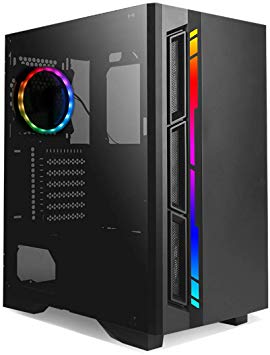 Antec NX Series NX400, Mid-Tower ATX Gaming Case, Tempered Glass Side Panel, LED Strip Front Panel, 360 mm Radiator Support, 1 X 120 mm ARGB Fan Included