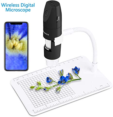Wireless Fantronics 50x to 400x Magnification Wi-Fi Digital Handheld Microscope with Flexible Arm Observation Stand USB 2.0 Camera for Android Phones, iPhone, Samsung, Tablet, Windows, MacBook