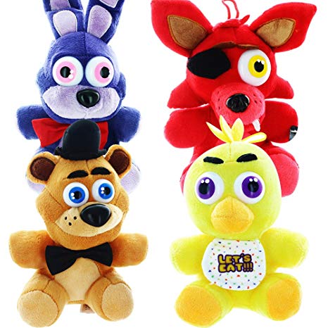 Five Nights at Freddy's Plush Toy 4pc Set 10" Stuff Animal Plush Toy