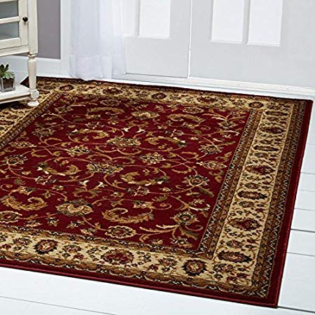 Home Dynamix 3208-215 Royalty Elati Traditional Area Rug 43"x62", Oriental Red/Ivory