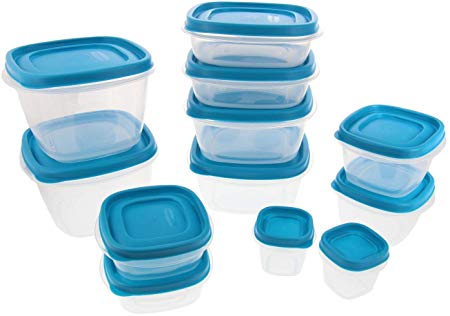 Rubbermaid Food Storage Containers w/Easy Find Lids System - Stain Resistant BPA-Free Tritan Plastic - Great for Storing Leftovers & Staples - 24 Piece Set - Blue